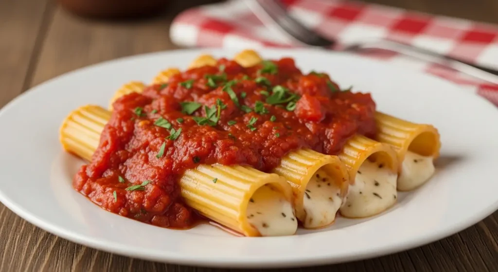 Four-Cheese Manicotti with Marinara (V)