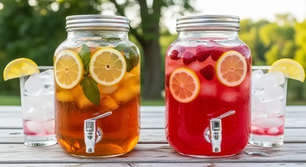Gallon Iced Teas and Raspberry Lemonade