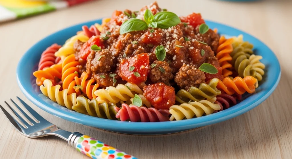 Kids’ Rotini with Meat Sauce