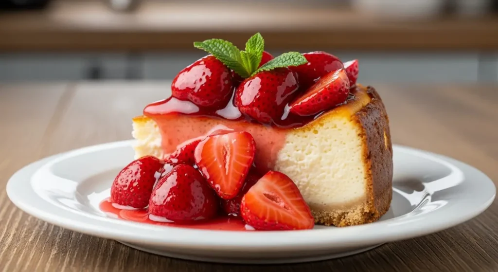 Sicilian Cheesecake with Strawberry Topping (V)