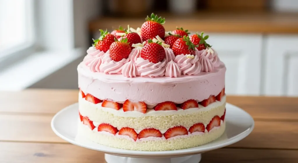 Strawberry Cream Cake (V)