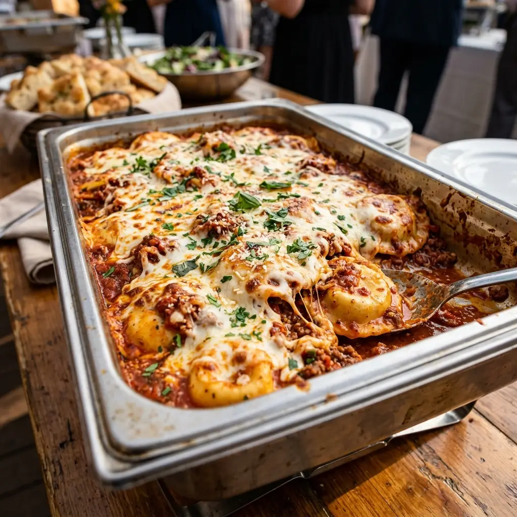 Cheese Ravioli with Meat Sauce